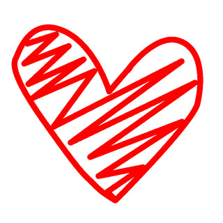 红色手绘爱心元素GIF动态图手绘爱心元素包